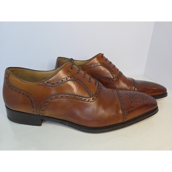 Magnanni Brogue Medallion Cap Toe Oxford Torba Men\'s Dress Shoes 12 M 13975 EUC main image 9